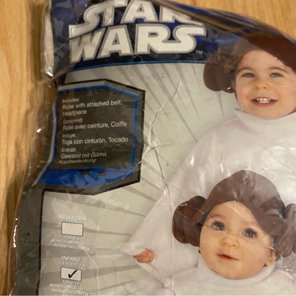 Star Wars Princess Leia Costume 6-12 mos Disney Rubies Halloween Parks World - Picture 4 of 6